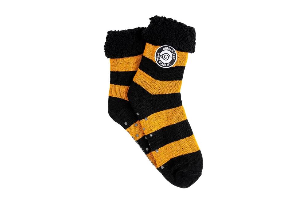 Naruto Shippuden Hidden Leaf Ninja Academy Slipper Socks NWT One Size